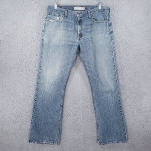 🚫SOLD🚫LEVI'S 527 Low Boot Cut jeans mens 38x34 Western Faded Whiskered